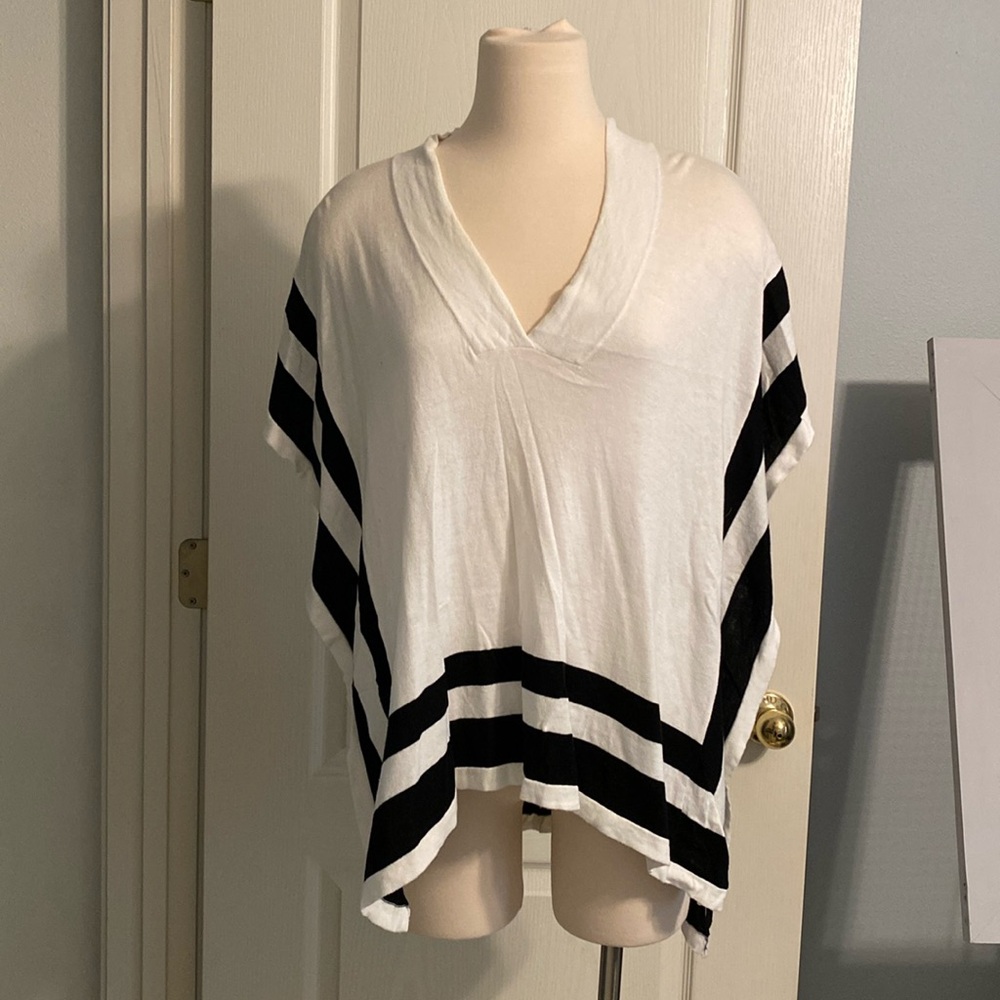 Cotton Addiction Black and White Poncho P/S